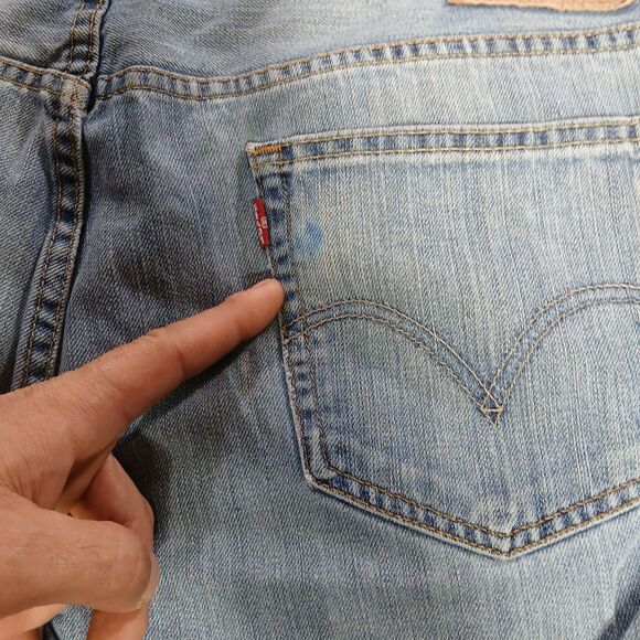 Vintage Levis Mens 36x28 (Tag 34x30) Blue 569 Loose Straight Denim Jeans Grunge - Picture 13 of 13